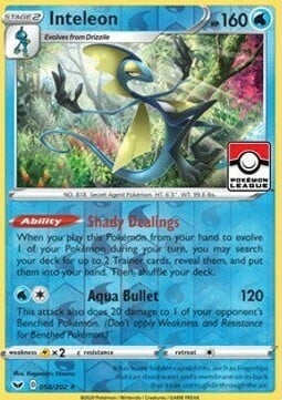 Sword & Shield Holo Inteleon #58 League Promo